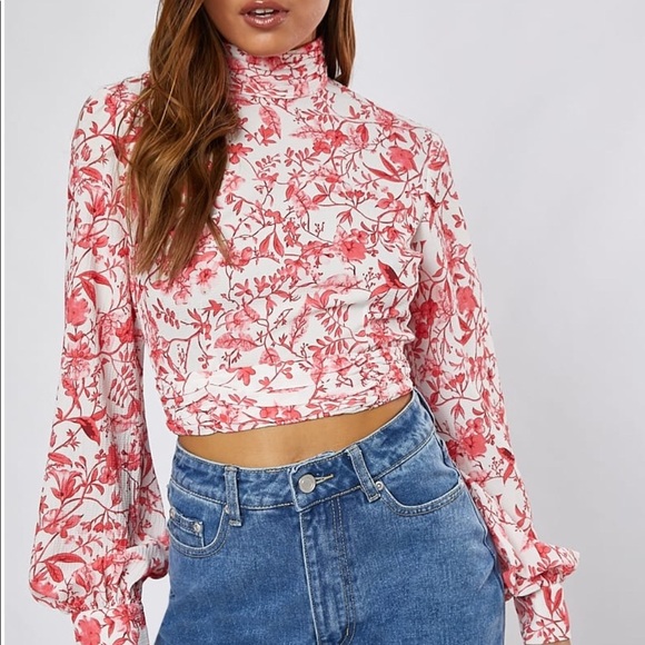 Lorna Luxe chinoiserie Peekaboo back top  top beautiful top size NWT UK 18 - Picture 6 of 16